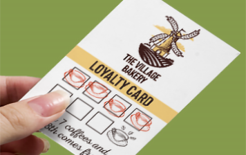 Loyalty Cards with a stamp