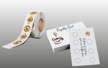Loyalty Cards with a sticker